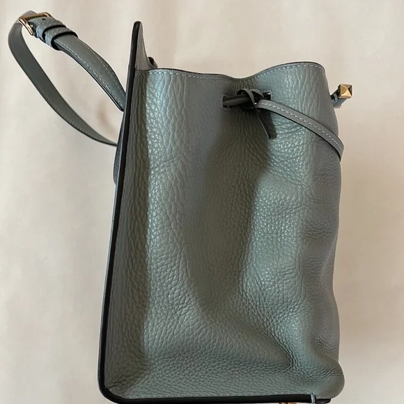 Valentino Garavani Teal Blue Satchel Tote - Picture 10 of 13